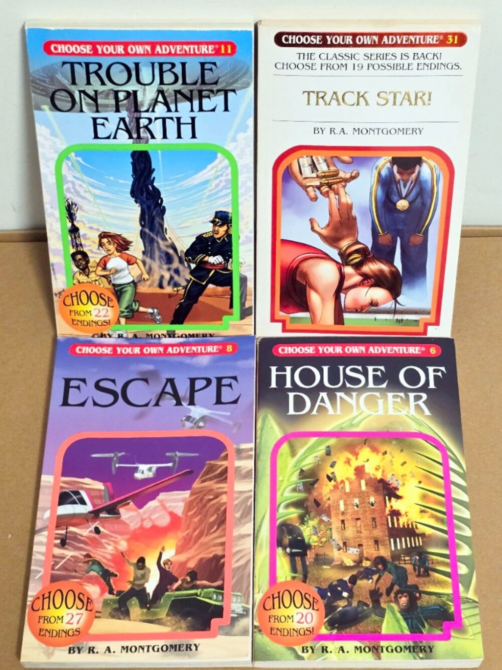 Choose Your Own Adventure 4 CYOA Track Star + Trouble on Planet Earth + Escape+